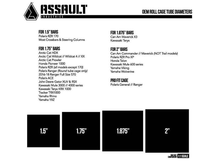 Assault Aviator UTV Side Mirrors (Polymer)